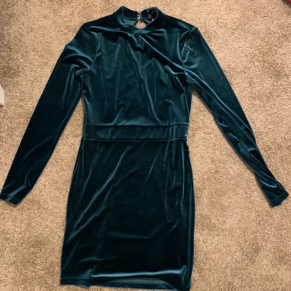 Velvet Green Dress